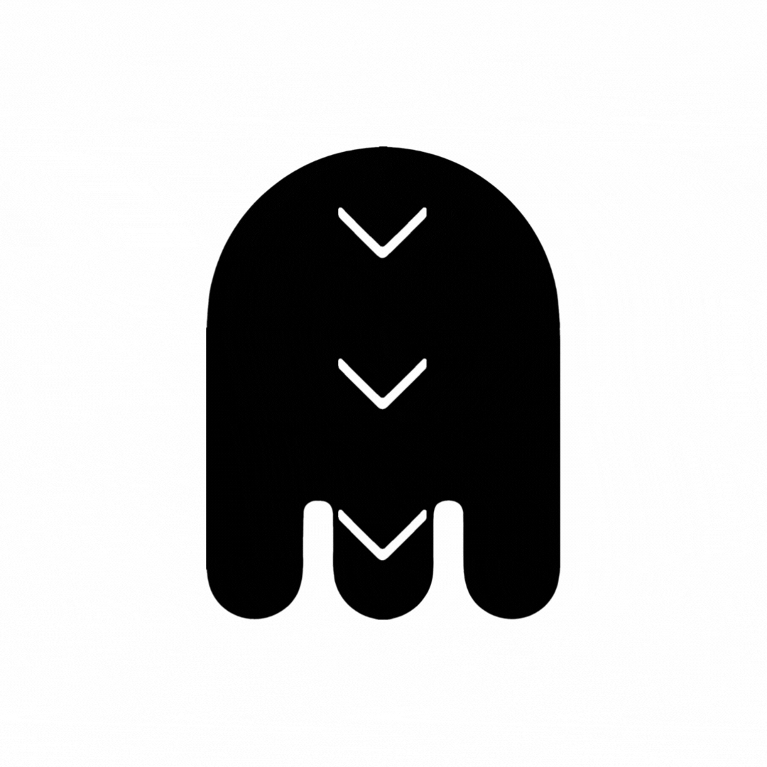 forme du logo Hubpulse animé avec des flèches